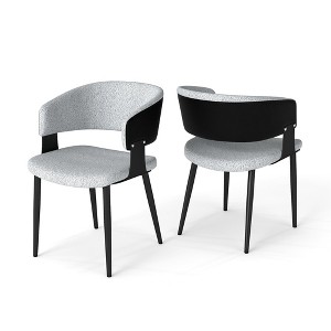 WJShome Dining Chairs Set of 4, Ergonomic Backrest Upholstered Kitchen Chairs for Farmhouse/Living Room/Restaurant - 1 of 4
