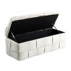 NicBex Modern 43.7" Velvet Storage Bench with Wood Frame for Bedroom and Entryway - 3 of 4