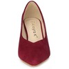 Allegra K Women's Pointy Toe Slip-on Low Chunky Heels Pumps - 2 of 4