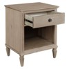 Sapphtopaz Night Stand with Drawer and Storage Space Farmhouse Side Table with Conical Solid Wood Legs, Nightstand for Bedroom, Living Room - 4 of 4