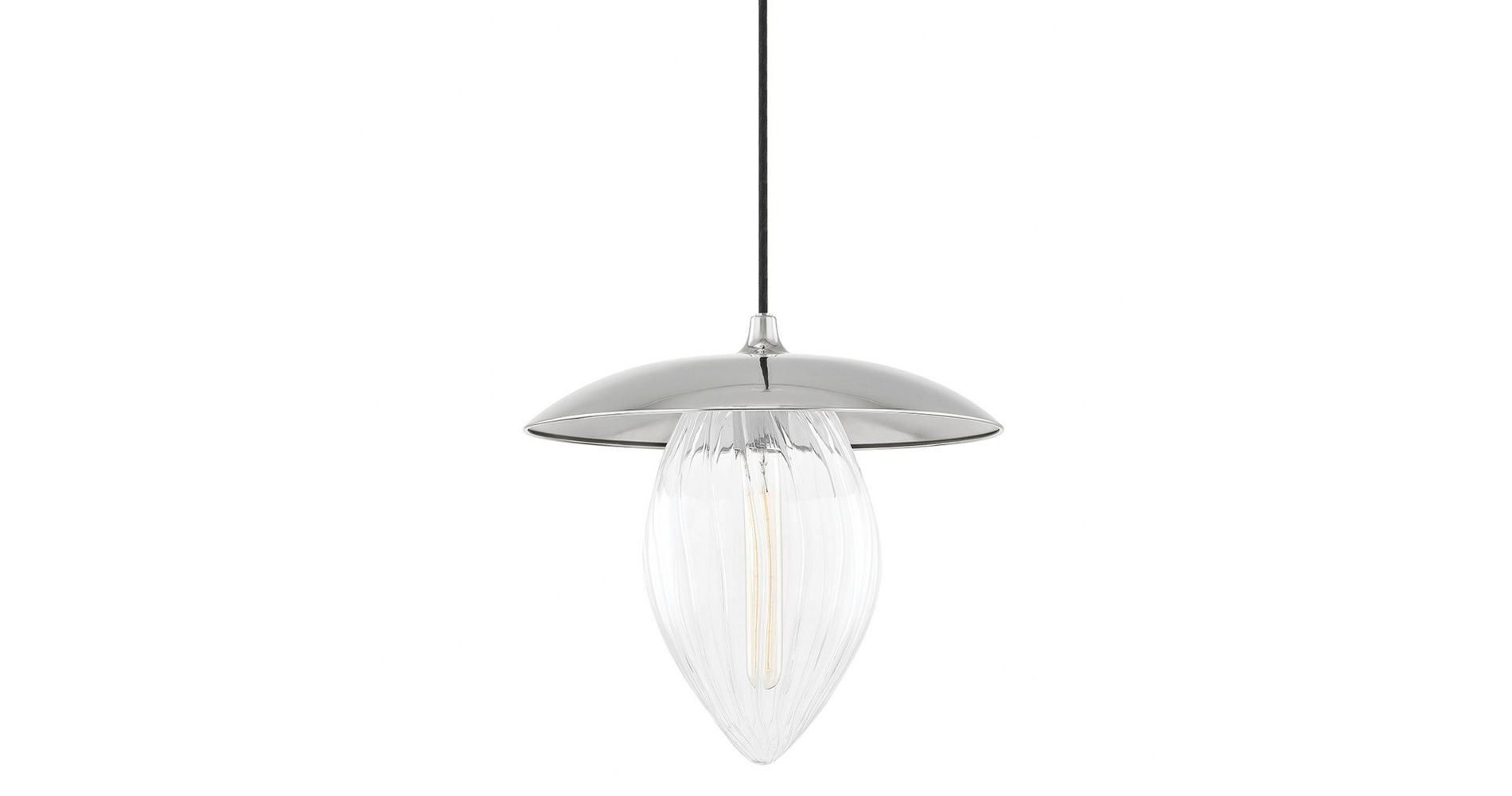 Mitzi Lana 1 - Light Pendant in  Polished Nickel Clear Shade