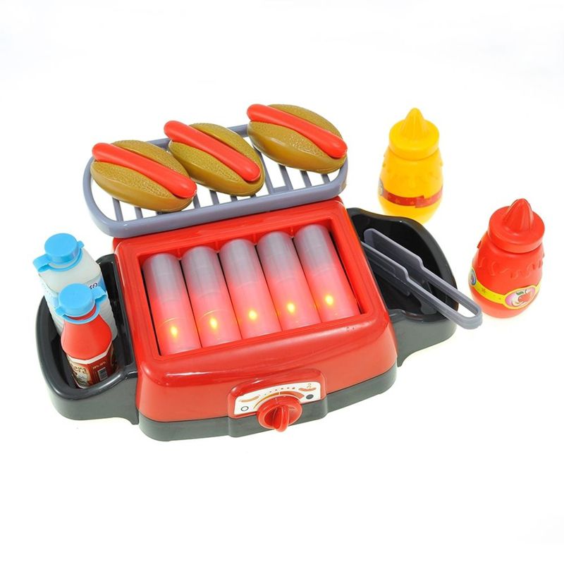 Insten 12 Piece Play Hot Dog Roller, Kids Food Toy Grill Playset, 11 in, 2 of 8