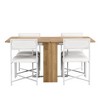 NicBex Modern 5-Piece Extendable Dining Set – Dining Table with 4 PU Leather Dining Chairs, Foldable Square Kitchen Table Set with Storage Rack - 4 of 4