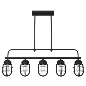 Hunter Fans 5.25" Starklake 5-Light Chandelier Natural Iron Finish - Modern Industrial Ceiling Light for Dining & Kitchen - 1 of 2