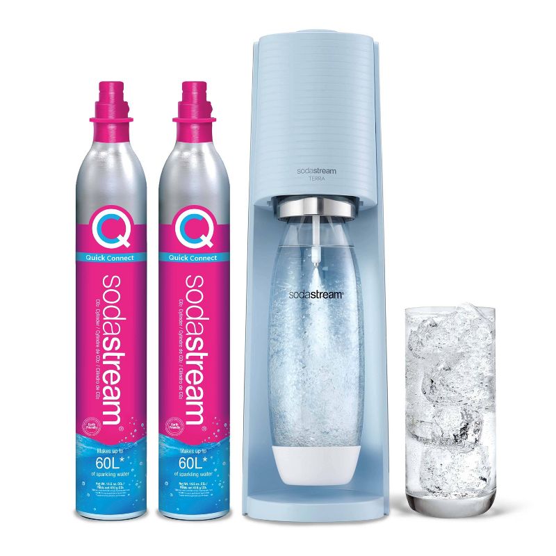 SodaStream Terra Sparkling Water Maker with Extra CO2 Cylinder and Carbonating Bottle, 6 of 8
