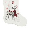 C&F Home 20" Frosty White Deer Hanging Large Christmas Stocking with Red & Black Cuff - 2 of 4