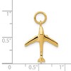 Black Bow Jewelry 14k Yellow Gold 3D Jet Plane Charm - 4 of 4