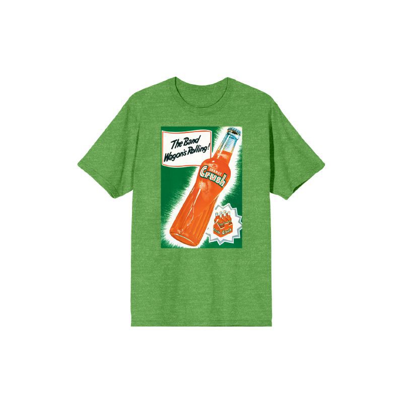Orange Crush The Band Wagon's Rolling! Men's Kelly Green Graphic Tee, 1 of 2