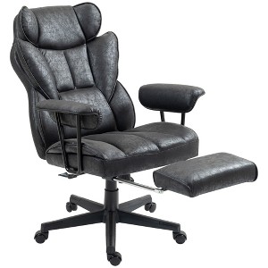 396lbs. Big and Tall Office Chair, Massage Office Chair with Footrest, Lumbar Support & Reclining Function - 1 of 4