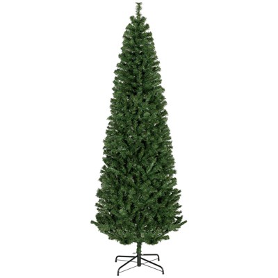Yukimo - 7ft Pencil Christmas Tree - Unlit Artificial Slim Douglas Fir Xmas Tree with 818 Realistic Tips - Green Holiday and Halloween Tree