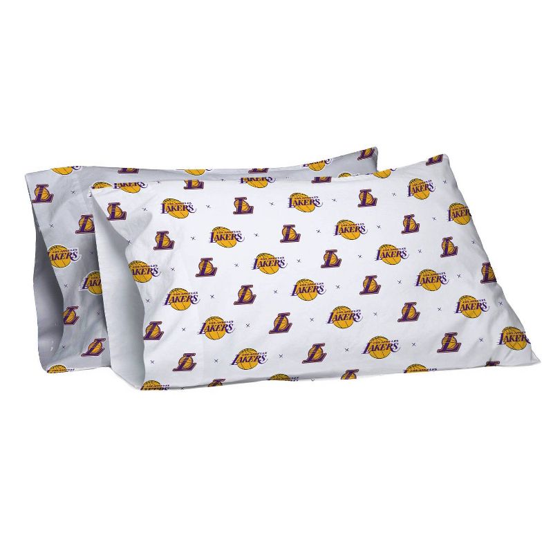 NBA Los Angeles Lakers Small X Queen Sheet Set, 3 of 4