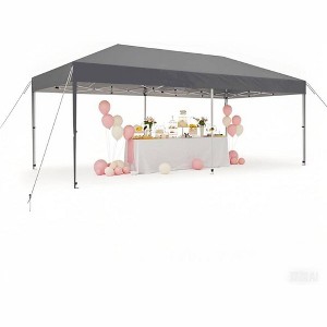 Jojoka 10x10 Pop Up Canopy Tent,Patio Canopy Tent with One Button Push Setup,4 Weight Bags,3 Adjustable Height - 1 of 1