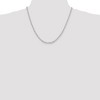 Black Bow Jewelry 3.75mm, Sterling Silver Fancy Satin Rolo Chain Necklace - 2 of 4