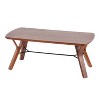 42" Folia Bench Wood/Walnut - LumiSource: Sleek Design, Tapered Legs, Entryway & Bedroom Furniture - 3 of 4