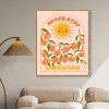Art Remedy Sun Peaches Bees Never Stop Retro Summer Drinks Art Prints Framed - 2 of 4
