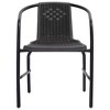 vidaXL Garden Chairs 4 pcs Plastic Rattan and Steel 242.5 lb - 3 of 4