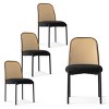 Rattan Boucle Dining Chairs Set Of 6,Cane Dining Chair Set Of 6，Upholstered Boucle Dining Chair With Rattan Cane Dining Chair Under $100-Maison Boucle - 2 of 4