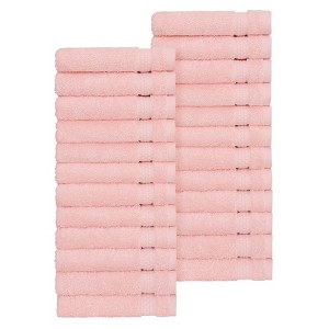 Linum Home Textiles 100% AEGEAN Long Staple Turkish Cotton STARLIGHT Terry Washcloths (Set of 24) - 1 of 3