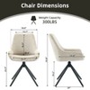 DYHOME Dining Room Chairs Set of 4, Mid Century Modern Kitchen Swivel Upholstered Dining Chair - 2 of 4