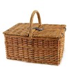 Twine Cape Cod Picnic Basket, Wicker Basket with Place Settings, Wine Glasses, Corkscrew, Insulated Compartments, Set of 1 Basket - 4 of 4