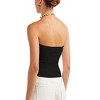 Women's Crop Tube Tops V-Neck Strapless Twist Front Tank Camisole Going Out Cropped Top Summer Vacation Outfit - 3 of 3