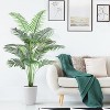 Artificial Palm Trees for Indoor, Faux Floor Palm Plant with Realistic Trunks and Lifelike Palm Leaves, Fake Plants Tropical Plants - 4 of 4