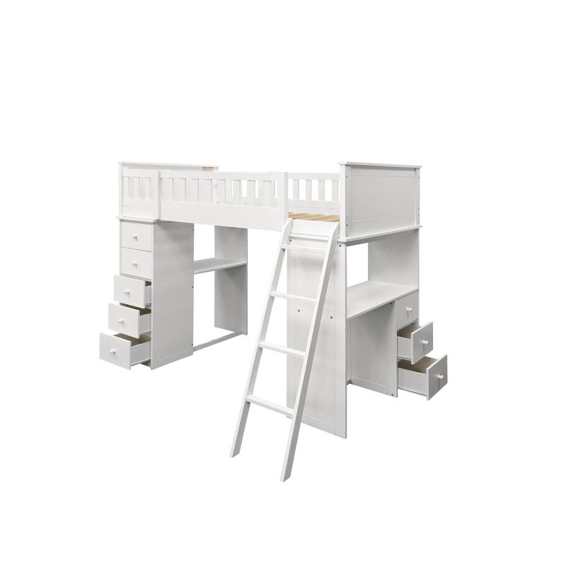 Twin Willoughby Kids&#39; Loft Bed White - Acme Furniture, 4 of 7