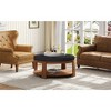 NicBex Round 2-Tier Lift-Top CoffeeTable with Storage & 3 Ottoman, Mid Century Center Tables for Living Room Small Space - 2 of 4