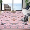 Insect Area Rug Washable Rugs, Botanical Non Slip Stain Resistant Large Carpet for Living Room Bedroom Dining Room Nursery Farmhouse Hallway Entryway - 3 of 4