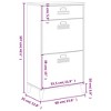 vidaXL Shoe Cabinet Storage Rack Organizer Hallway Furniture Solid Wood Pine - 4 of 4