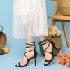 Perphy Women's Lace-Up Open Toe Stiletto High Heels Sandals - 4 of 4