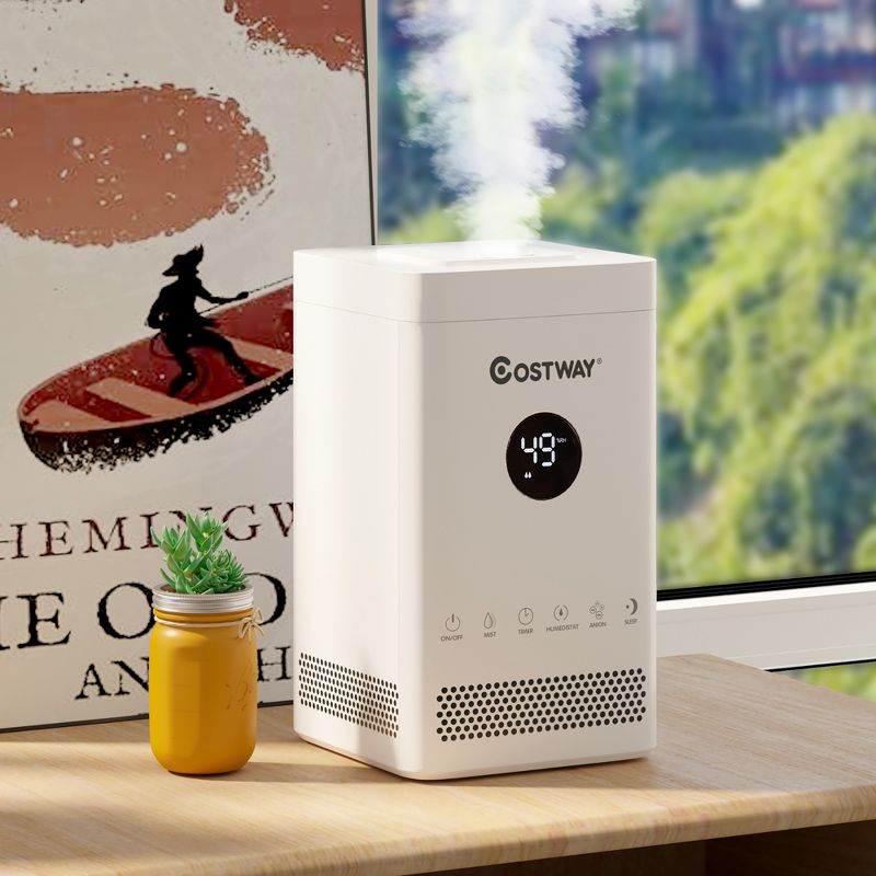 Costway 3.5L Quiet Top Fill Air Humidifier w/ 3-Level Mist Timer Sleep Mode for Bedroom, 2 of 11