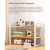 Wooden Double-Tier Desk Shelf for Desktop, Dressing Table & Cubicle Decor - 2 of 4