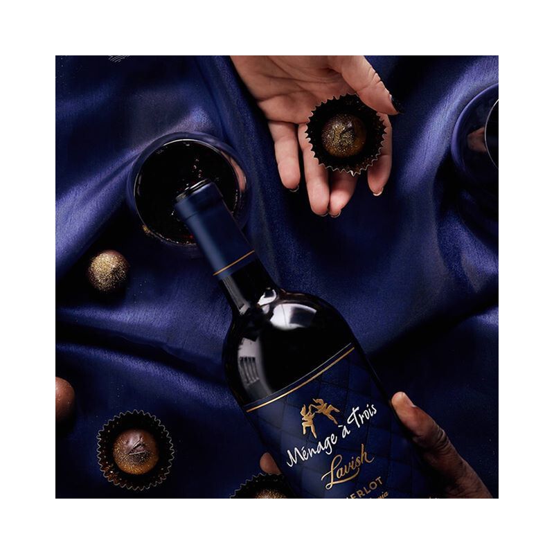 M&#233;nage &#224; Trois Lavish Merlot Red Wine - 750ml Bottle, 3 of 9