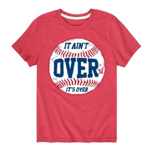 Boys' - Instant Message - It Ain't Over Baseball Short Sleeve Graphic T-Shirt - 1 of 4