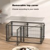 JUJABU 47.2" Metal Dog Crate for Small Medium Large Dogs, for Indoor & Outdoor - 4 of 4