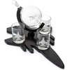 The Wine Savant Fighter Jet Globe Design Whiskey & Wine Decanter Set Includes Fighter Jet Whiskey Glasses, Beautiful Home Decor - 850 ml - 2 of 4