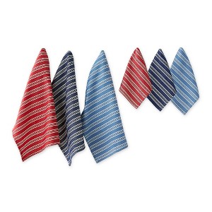 Design Imports  Heavyweight Stripe Dishtowel & Dishcloth Set 2 Piece, Starboard Stripe, Dt 18X28", Dc 13X13" - 1 of 4