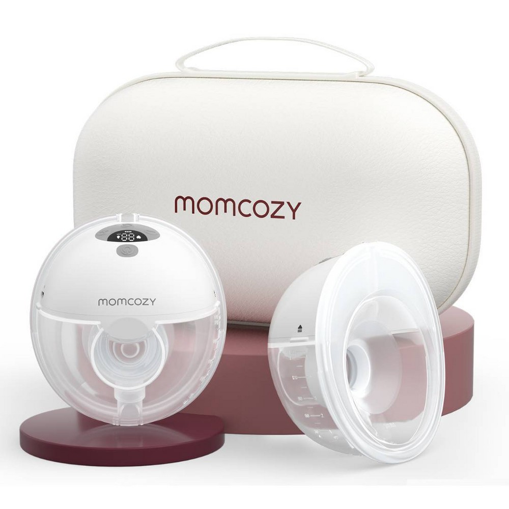 Photos - Breast Pump Momcozy M5 Hands-Free Wearable Electric  Set: Double Pump System, USB Powered, Includes Carrying Case 