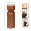 Kate and Laurel Teo Round Drink Table, 8x8x22, Walnut Brown - 2 of 4