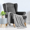 Americanflat Omala Throw Blanket in White and Grey Mini Diamond - 100% Cotton with Fringe - 50" x 60" - 3 of 4