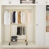 Simple Trending Double Rod Clothing Garment Rack Gold - 2 of 4