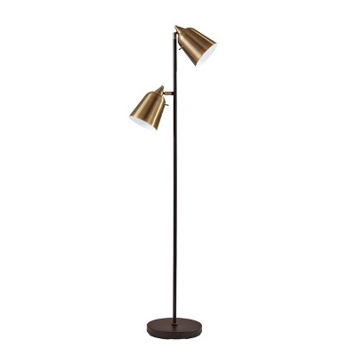 Casey Floor Lamp Black/white/brass - Adesso : Target