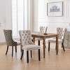 Velvet Dining Chair Set of 2,Upholstered Dining Chairs with Tufted Back and Nailhead Trim,Modern Armless Chairs for Dining Room-Cuddlewood - 3 of 4