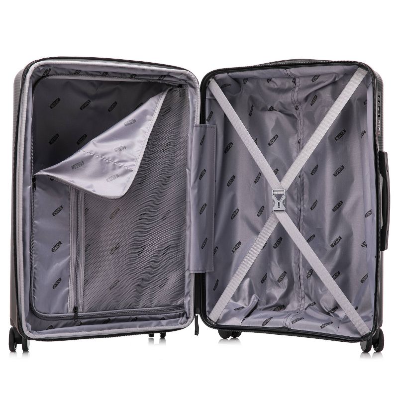 DUKAP Airley Lightweight Hardside Large Checked Spinner Suitcase - Black, 4 of 19