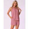 INSPIRE CHIC Women's V Neck Pajamas Summer Sleeveless Tank Top with Shorts Lounge Sets - 2 of 4