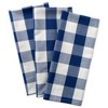 Design Imports  Buffalo Check Dishtowel Set 3 Piece, 20X30", Navy & Cream - 2 of 4