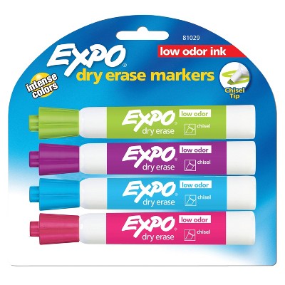 4pk Dry Erase Marker Chisel Tip Tropical Multicolor - Expo