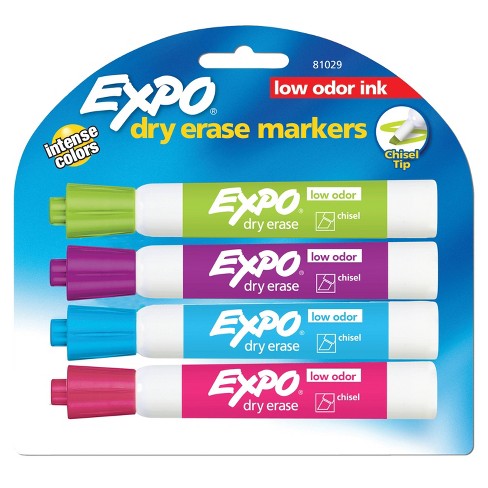 Expo 4pk Dry Erase Markers Chisel Tip Tropical Multicolored - image 1 of 4