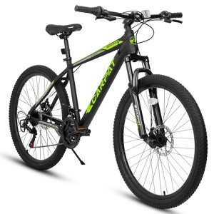 Infurnic Bicycles Mountain Bike Adult Aluminum Frame Shock Absorbing front Fork Bike 21-speed Disc Brake Mountain Bike, Black, 56.3*7.88*28.35 - 1 of 4